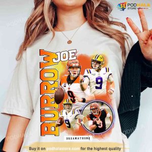 Joe Burrow Tshirt Cincinnati Bengals 90s Vintage Bootleg Graphic Tee