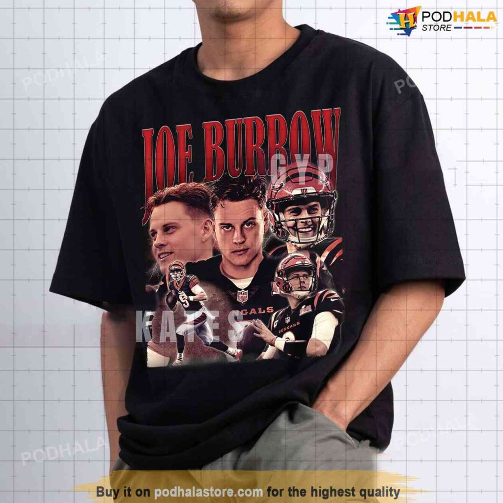 Vintage Joe Burrow Graphic Tee Retro Design for American Football Fans -  iTeeUS