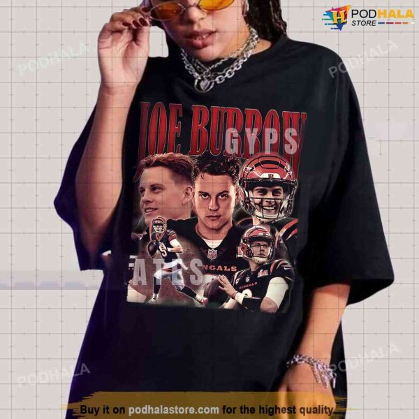 Joe Burrow Vintage 90s Shirt, Cincinnati Bengals Shirt, American Football Shirt