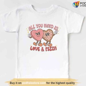 Kids Valentines Day Shirt All You Need Is Love And Pizza Tshirt