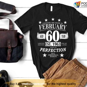 Legendary 60th Birthday Shirt, Limited Edition Est 1963 Gift For Grandpa Dad