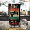 Level 60 Unlocked Personalized Name 1963 60th Birthday Tumbler