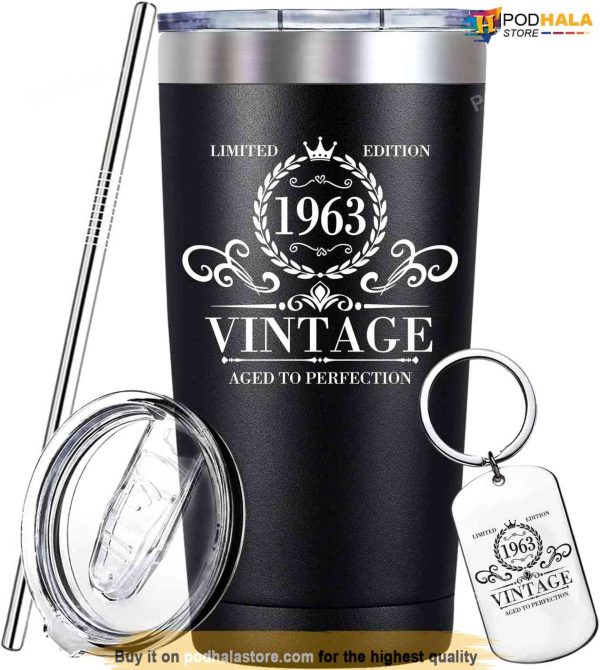 Limited Edition 60th Birthday Tumbler, 60 Year Old Ideas Gifts For Men Dad