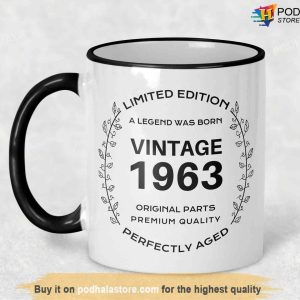 Limited Edition Vintage 1963 60th Birthday Mug, 60th Birthday Gifts For Dad