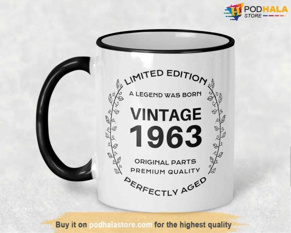 Limited Edition Vintage 1963 60th Birthday Mug, 60th Birthday Gifts For Dad