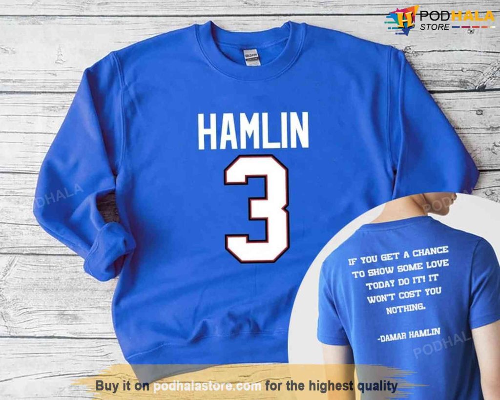 Damar Hamlin Shirt Respect For Hamlin Number 3 - Anynee