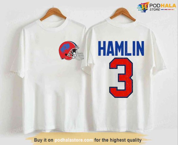 Love For 3 Damar Hamlin Shirt, Pray For Damar Hamlin Sweatshirt