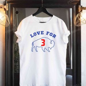 Love For 3 Damar Hamlin Trending T Shirt - Jolly Family Gifts