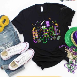 Mardi Gras Nurse Shirt, Mardi Carnival T-Shirt