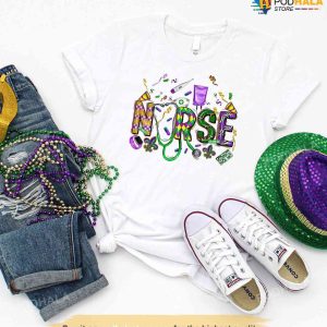 Mardi Gras Nurse Shirt, Mardi Grass Festival T-Shirt