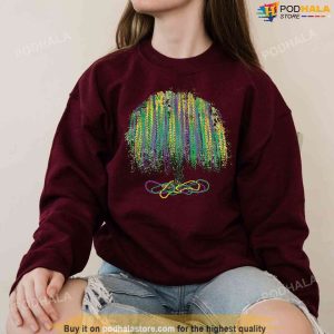 Mardi Gras Sweatshirt Watercolor Mardi Gras Bead Tree New Orleans Tshirt