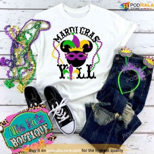 Mardi Gras Y’all Mickey Nola Disney Family Mardi Gras Shirt