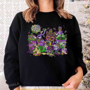 Mickey And Friends Mardi Gras Coffee Sweatshirt, Disney Coffee Lover Shirt