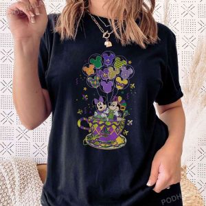 Mickey Minnie Mardi Gras Sweatshirt Disney Teacup Tshirt
