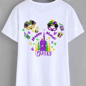 Mickey Mouse Castle Happy Mardi Gras Disney Family Shirt
