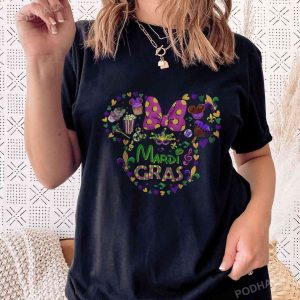 Minnie Mouse Ears Tshirt Disney Mardi Gras Minnie Sweatshirt