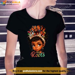 My Roots Pride Black Melanin Girl Kids Black History Month Shirt