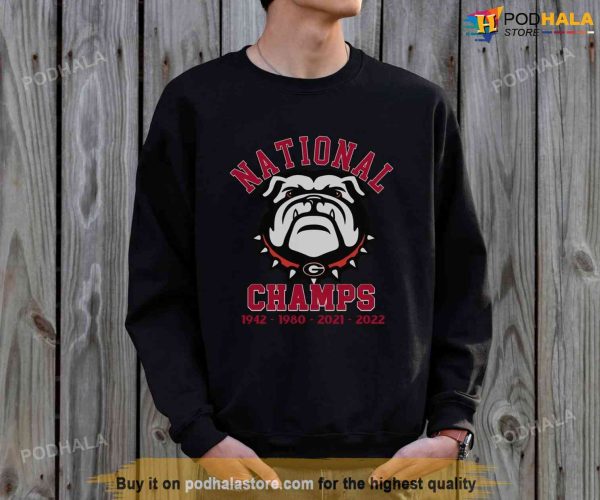 National Champions UGA Georgia Bulldogs Sweatshirt, Football Season Tee