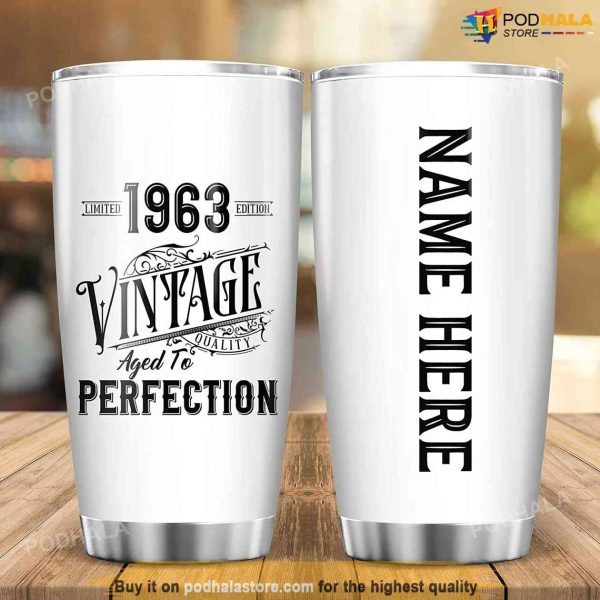 Personalized Name 60th Birthday Tumbler, Limited Edition 60 Years Old