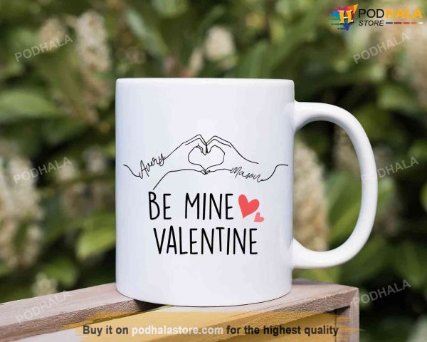 Personalized Name Valentine Mug, Be Mine Valentines Mug For Couples