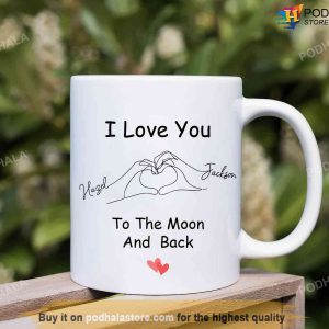 Personalized Valentines Day Gift To The Moon And Back Couple Valentines Mug 2