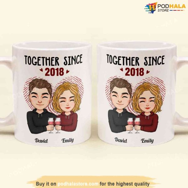 Personalized Valentines Day Gifts Together Since Valentine Mug For Husband Wife