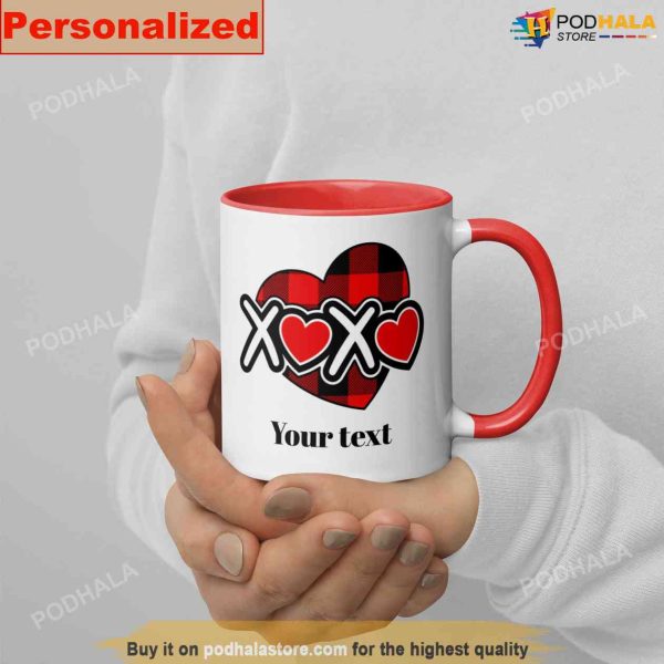 Personalized Valentines Day Mug, XOXO Custom Valentine Mug