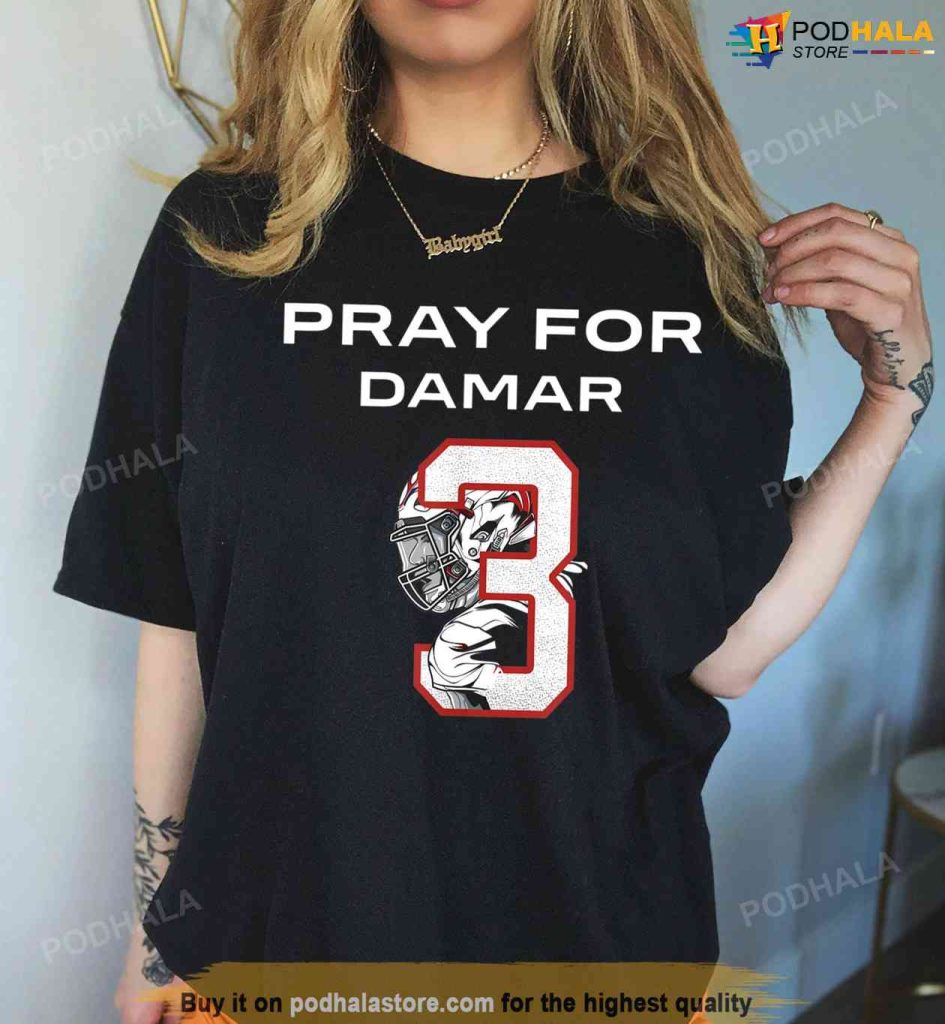 Damar Hamlin Sweatshirt Vintage Number 3 Pray For Him - Anynee