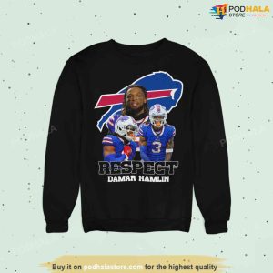 Respect Damar Hamlin Sweatshirt, Damar Hamlin 3 Fan Gifts