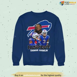 Respect Damar Hamlin Tshirt Damar Hamlin 3 Fan Gifts