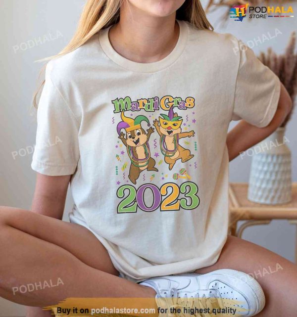 Retro Mardi Gras Chip and Dale Shirt, Mardi Gras Carnival 2023 Shirt