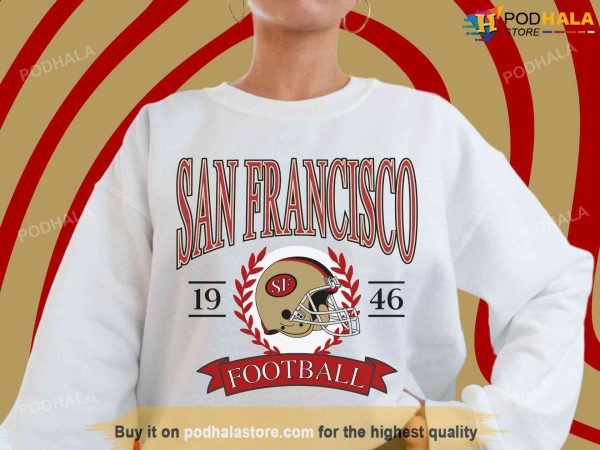 San Francisco 1946 Football Sweatshirt, Vintage 49ers Football Crewneck