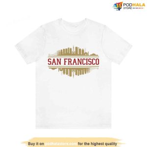 San Francisco City Skyline Tee 49ers Football Team Sweatshirt