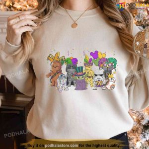 Star Wars Mardi Gras Car Carnival Party Sweatshirt, Disney Star Wars Shirt