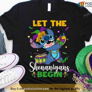 Stitch Let The Shenanigans Begin Cute Mardi Gras Shirt