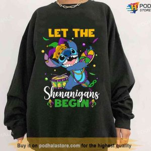 Stitch Let The Shenanigans Begin Cute Mardi Gras T shirt