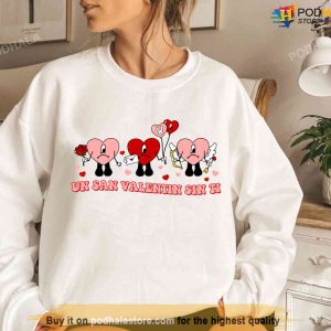 Un San Valentin Sin Ti Bad Bunny Valentine Funny Heart T-Shirt