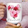 Valentine Roses Heart Custom Name Valentine Coffee Mug