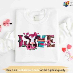 Valentines Day Cow Love Day Shirt For Women, Best Valentines Gifts