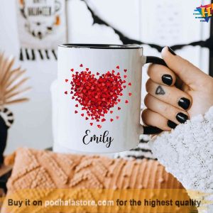 Valentines Day Heart Gift With Name Mug Custom Name Valentines Day Mug 2