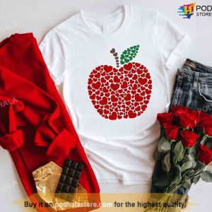 Valentines Day Shirt Ideas For Teachers, Love Apple T-Shirt