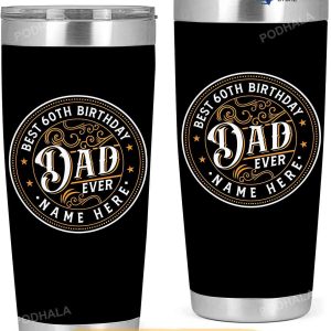 Vintage 1963 60th Birthday Tumbler Best Dad Ever Personalized Gift 1