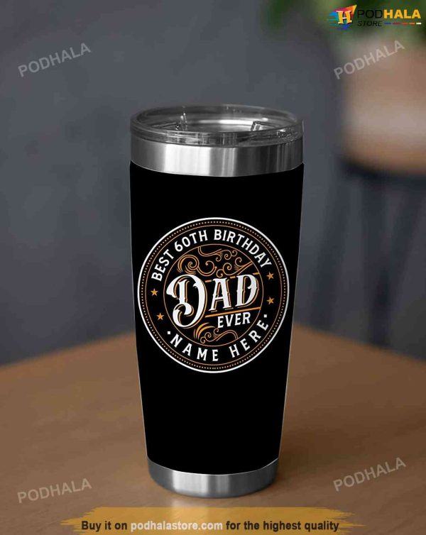Vintage 1963 60th Birthday Tumbler Best Dad Ever Personalized Gift