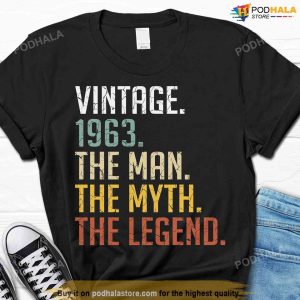 Vintage 1963 The Man The Myth The Legend 60th Birthday Shirt