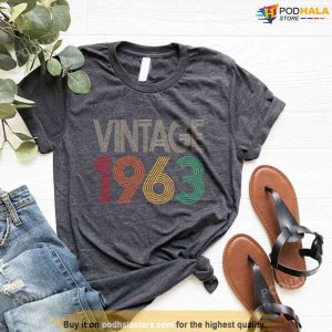 Vintage Birthday 1963 Tshirt 60th Birthday Gifts For Dad