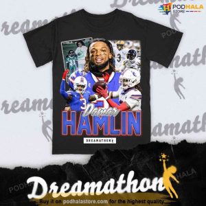 Vintage Damar Hamlin Tshirt Pray For 3 Tee Love For Demar Shirt
