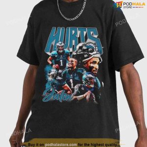 Vintage Jalen Hurts Shirt, Eagle 90s Football Players Tee Hoodie Sweatshirt