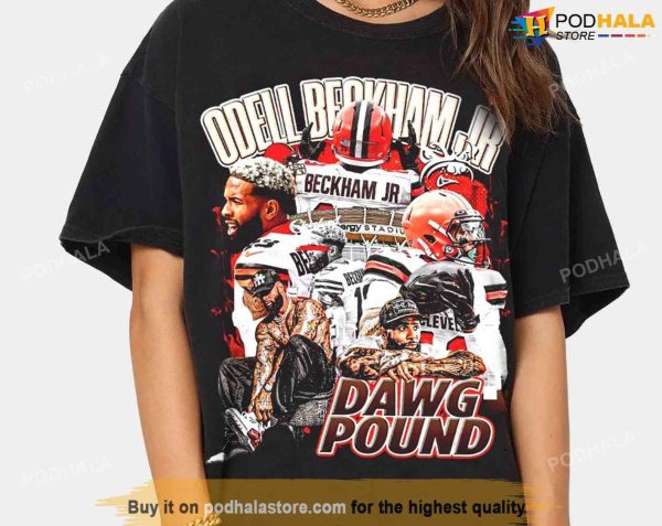 Vintage Odell Beckham Jr. Cleveland Browns Shirt, American Football Shirt