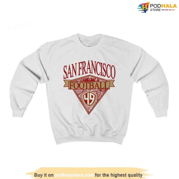 Vintage San Francisco 49Ers Sweatshirt Football Crewneck, 49Ers Apparel