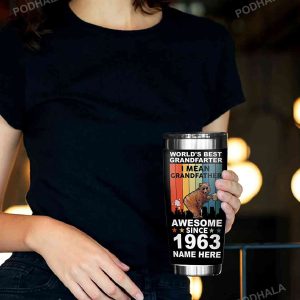 Worlds Best Grandfarter I Mean Grandfather 1963 60th Birthday Tumbler 2